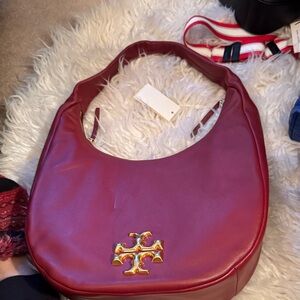 Tory Burch Red Leather Shoulder Bag